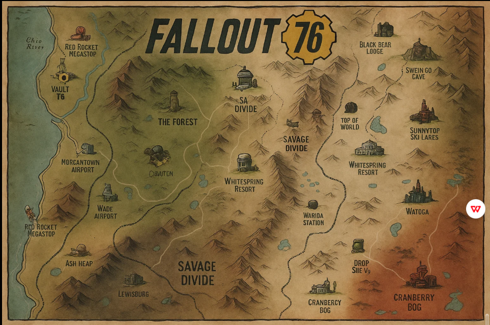 Fallout 76 Map: Essential Areas Every Player Should Know