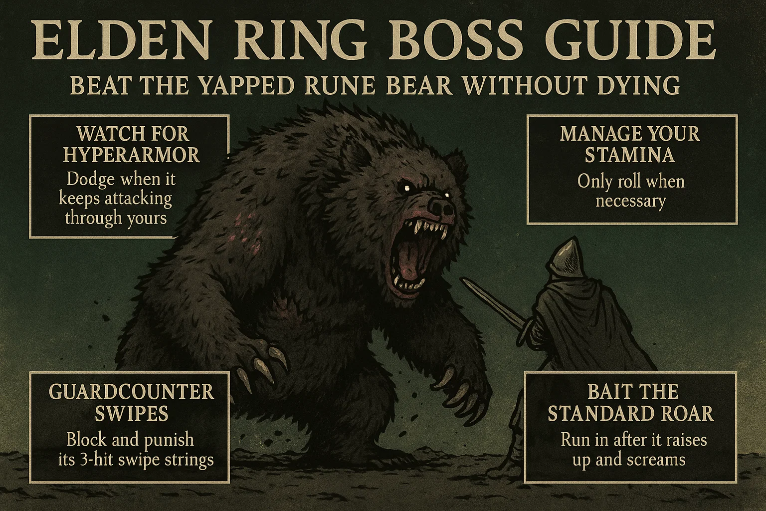 Elden Ring Boss Guide: Beat the Yapped Rune Bear Without Dying