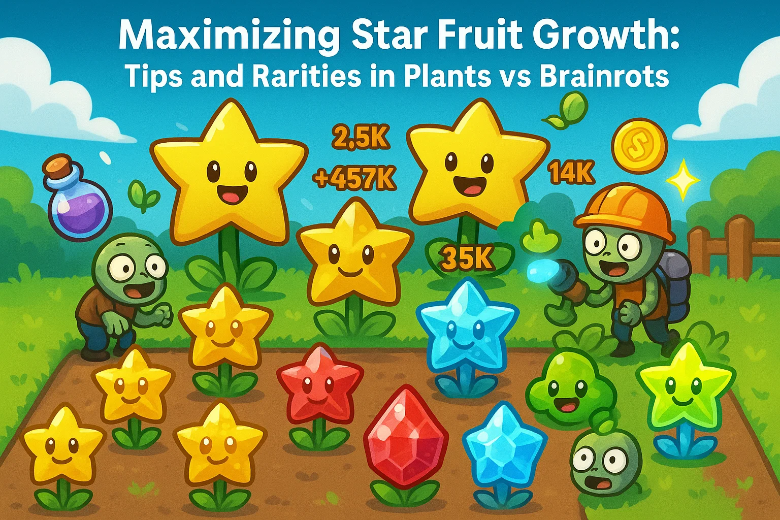 The Ultimate Star Fruit Experiment in Plants vs Brainrots: How Far Can 1,000 Seeds Take You?