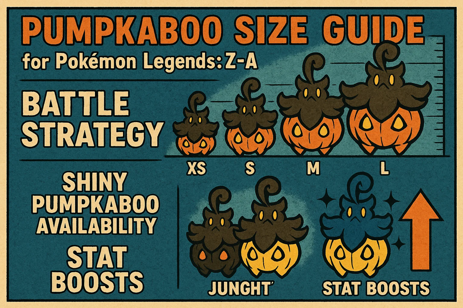 Pumpkaboo Size Guide for Pokémon Legends: Z-A